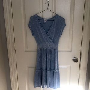 Caution to the Wind blue striped dress